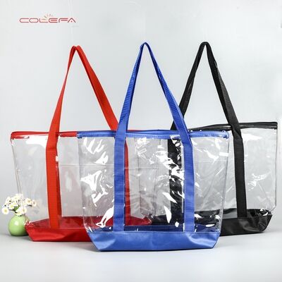 Customized PVC Shopping Bags Transparent Plastic Fashion PVC Shoulder Bags Gift Laser-Etched Pouch Wholesale PVC Outdoor Bags