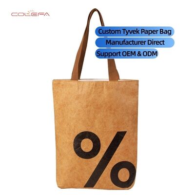 Factory Direct DuPont Paper Waterproof Tote Bag Retro Artsy Shoulder Bag Versatile Tyvek Paper Handbag Custom Logo Available