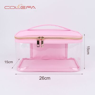 Manufacturer Direct Portable Zipper Makeup Bag PVC Waterproof Travel & Daily Organizer Transparent Cosmetic Pouch