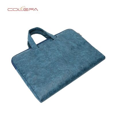 New Creative Lake Blue Colored DuPont Paper Laptop Bag Washable Tyvek Paper Laptop Case Customizable Logo Available Wholesale