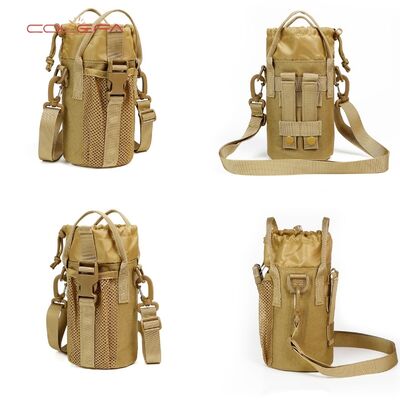 Nylon Multi-Function Portable Water Bottle Bag Outdoor Sports Large Capacity Crossbody Bottle Bag Wholesale with Custom LOGO
