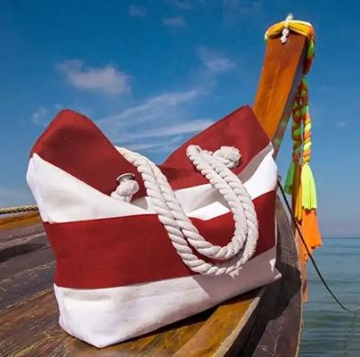 Washable Cotton Canvas Tote Bag Custom Large Capacity Recycled For Students