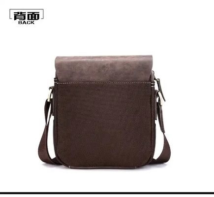 Custom Oxford Vintage Leather Crossbody Bag Shoulder Messenger Bag For Men