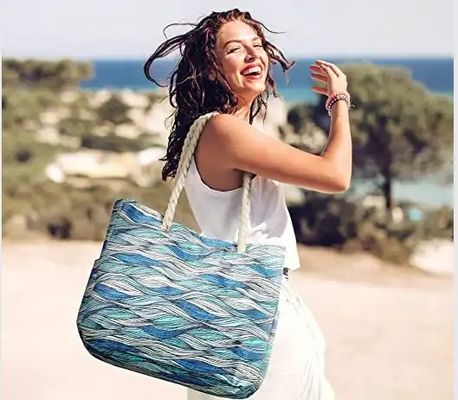 Heavy Duty Washable Cotton Canvas Bag Shoulder Tote Bag Waterproof Ristop With Zipper