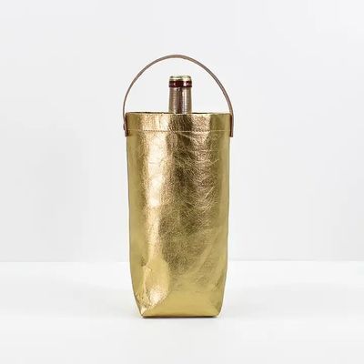 Portable Single Wine Bottle Carrier Bags With Carrying Handle Recycled Biodegradable