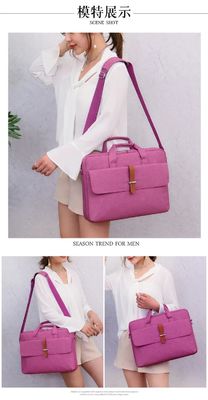 Female Computer Laptop Bag 13.3 - 15.6 Inch Washable Oxford Customized Logo