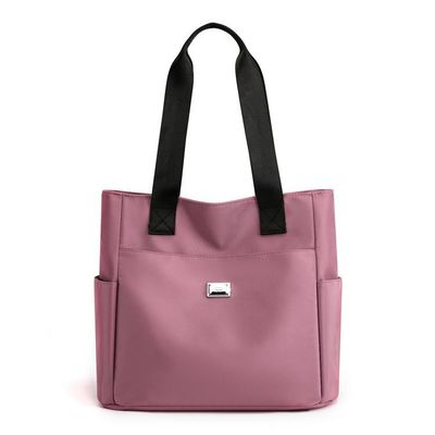 Custom Waterproof Women Hand Bags Nylon Tote Bag With Pocket And Zipper