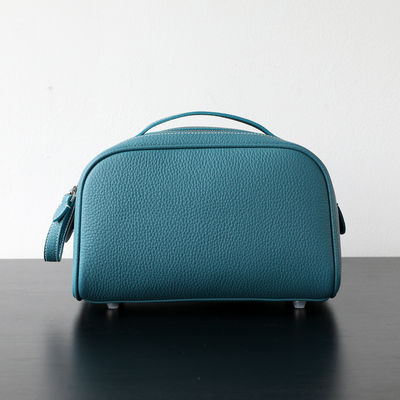 2026 New Lychee-Textured Vintage Colors PU Leather Cosmetic Bag Women's Portable Travel Toiletry Bag High-End Organizer