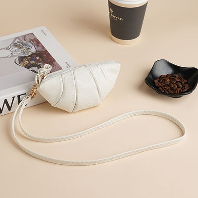 Korean-Style Croissant-Shaped Wallet Minimalist Texture Pouch Large-Capacity Coin Purse Simple Solid-Color Storage Bag