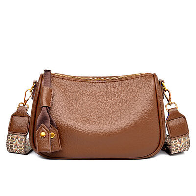 2026 Women's Bag Wide Shoulder Strap Vintage Crossbody Bags Premium-Quality PU Leather Made New Trend Style with Custom Printing