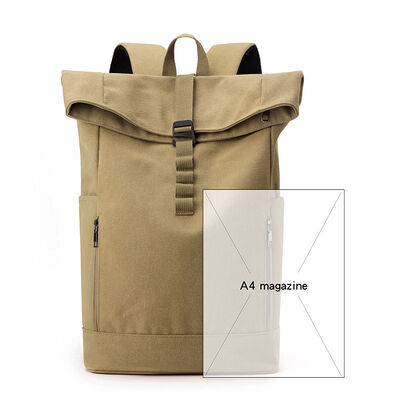 Canvas Men Backpack Large Capacity Commuting Backpack for Daily Use Laptop & Book Bag Splash-Resistant Travel Backpack with LOGO