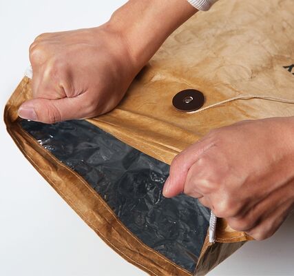 DuPont/Tyvek Paper Bags Black Logo Washable Waterproof Paper Bags Lunch Box Takeout DuPont Paper Insulated Bags Ice Packs