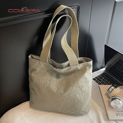 Customized Casual Lightweight Minimalist Nylon Bag New Women's Tote Bag Simple Mini Versatile Handheld Book Storage Bag
