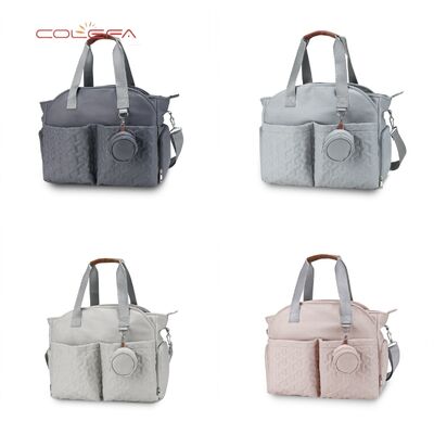 Customizable LOGO Single-Shoulder Tote Mom Bag with Pacifier Pouch Large-Capacity Multi-Functional Maternity Travel Bag for Moms