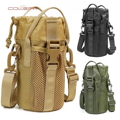 Nylon Multi-Function Portable Water Bottle Bag Outdoor Sports Large Capacity Crossbody Bottle Bag Wholesale with Custom LOGO