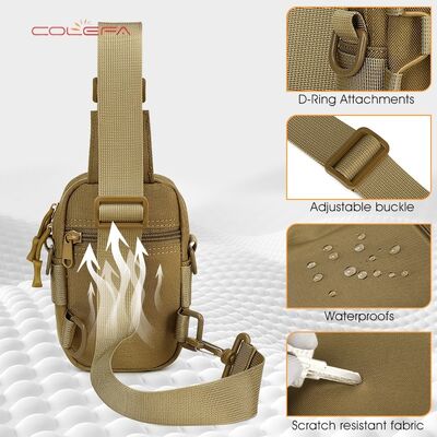 New Customized LOGO Oxford Outdoor Sports Water Bottle Pouch Crossbody Phone Chest Bag Shoulder Strap Small Cup Chect Bags