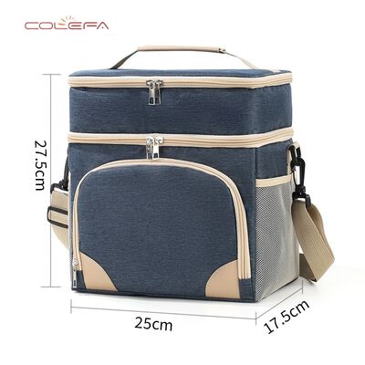 Hot-selling Insulated Lunch Bag Oxford Made Thickened Double-Layer Minimalist Outdoor Crossbody Ice Bag Handheld Lunch Box Bags