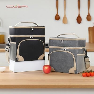 Hot-selling Insulated Lunch Bag Oxford Made Thickened Double-Layer Minimalist Outdoor Crossbody Ice Bag Handheld Lunch Box Bags