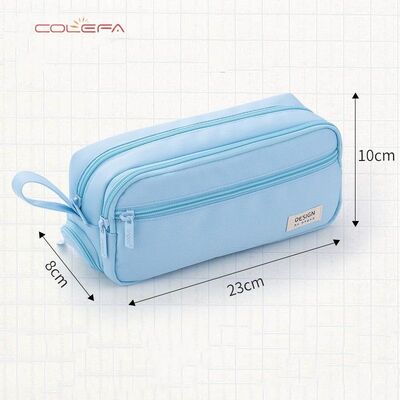 Nylon Large-Capacity Multi-Function Pencil Case Three-Layer Stationery Organizer Elementary School Student Pencil Storage Bag