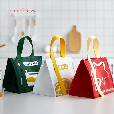 New Oxford Fashion Large Capacity Insulated Lunch Bag Student Minimalist Thickened Waterproof Triangle Insulated Lunch Bag