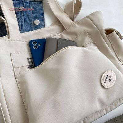 Oxford Fabric Tote Bag for Women Large Capacity Shoulder Bag Versatile Tote Students Handbag Carryall Crossbody Bag with LOGO