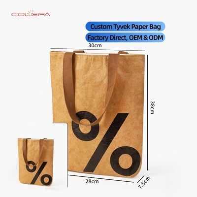 Factory Direct DuPont Paper Waterproof Tote Bag Retro Artsy Shoulder Bag Versatile Tyvek Paper Handbag Custom Logo Available