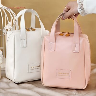 Large-Capacity PU Handheld Cosmetic Bag Waterproof Premium Travel Portable Makeup Organizer Toiletries Cosmetics Pouch Wholesale