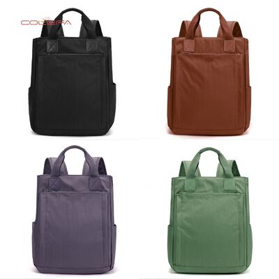 Nylon Fabric Waterproof Backpack for Women Large Capacity 16-inch Laptop Backpack with Customizable Logo Travel & School Bag