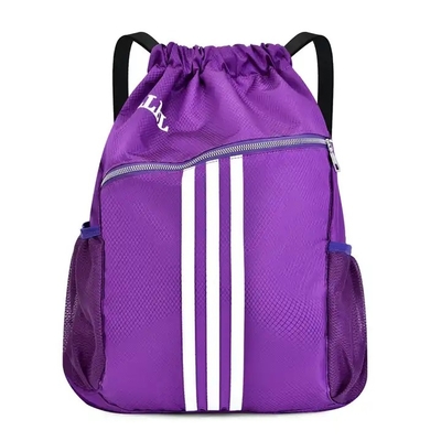 Custom Logo Drawstring Sports Backpack Bright Color With Basketball Compartme