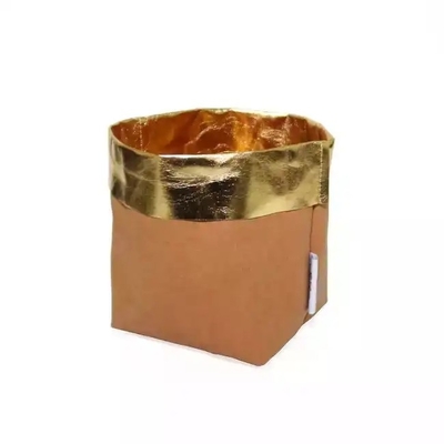 Custom Reusable Recycling Paper Bag Seedling Pots 0.55mm Washable Paper Bag For Plants