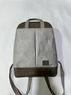 Biodegradable Golden Silver Reusable Washable Kraft Paper Backpack