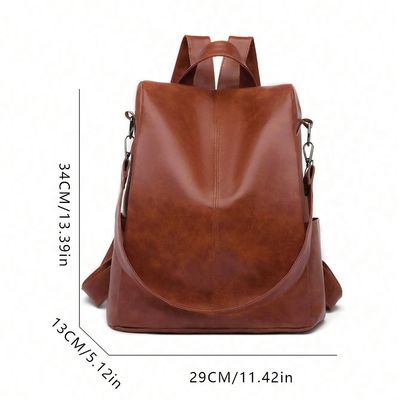 Women's Fashionable Backpack Stylish and Versatile High-Quality Anti-Theft PU Leather Bag with Large Capacity Wholesale