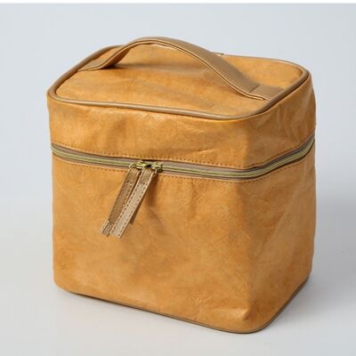 Waterproof DuPont Paper Cosmetic Organizer Commuter-Friendly Handheld Zipper Bag Washable Tyvek Paper 3D Makeup Pouch