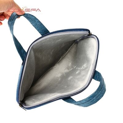 New Creative Lake Blue Colored DuPont Paper Laptop Bag Washable Tyvek Paper Laptop Case Customizable Logo Available Wholesale