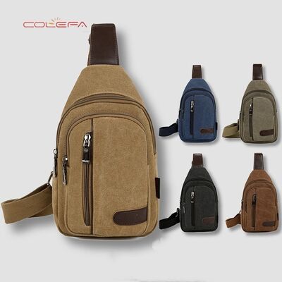 Nieuwe borsttas voor heren Casual Sports Shoulder Canvas Duurzame crossbody borsttas voor bouwwerk Groothandel Op maat gemaakte tassen