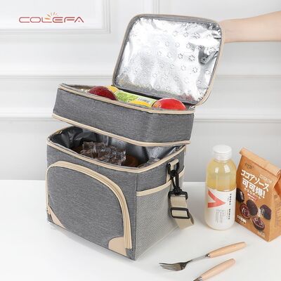 Hot-selling geïsoleerde lunchzak Oxford Made Verdikte Dubbellaag Minimalist Outdoor Crossbody Ice Bag Handheld Lunch Box Bags