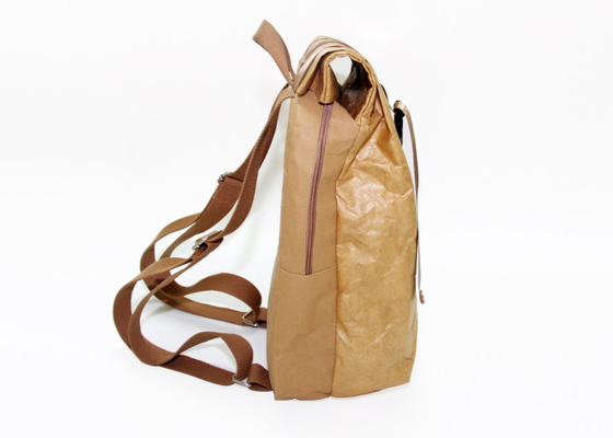Multi - function waterproof washable paper bags backpack tyvek kraft paper recycle backpack