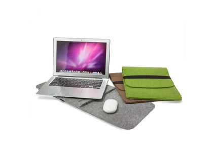 Wool Felt Laptop Computer Sleeve Bag Colorful 14 15.5 20 Inch Eco - Friendly